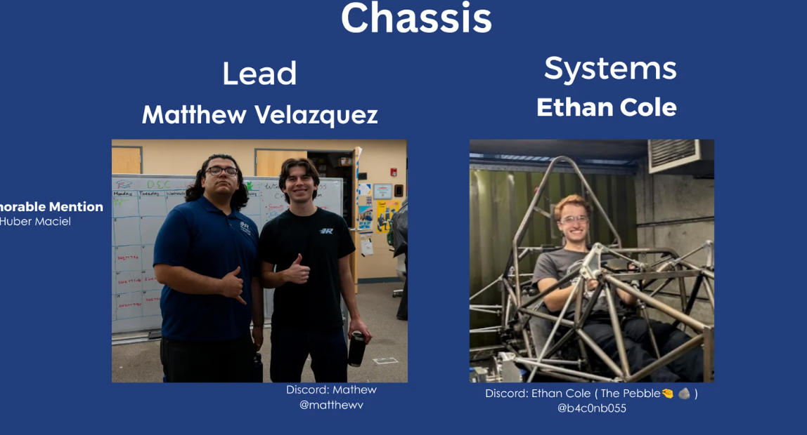 Matthew Velazquez with a teammate in the workshop
